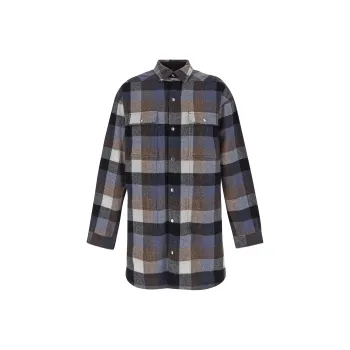 RICK OWENS Checked Button Up Jacket
