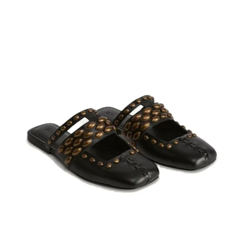 ZARA LIMITED EDITION Wrap toe Slippers Women's Black-2