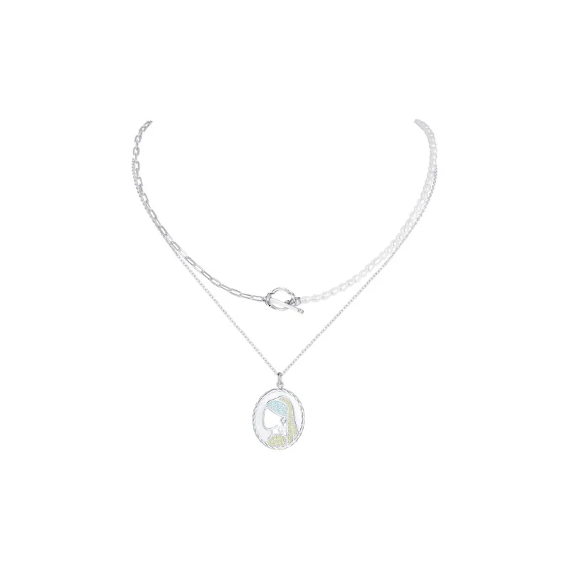 PEACE & CAT S925 Silver Necklaces Women's-3