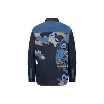 EVISU Shirts Men Denim Blue