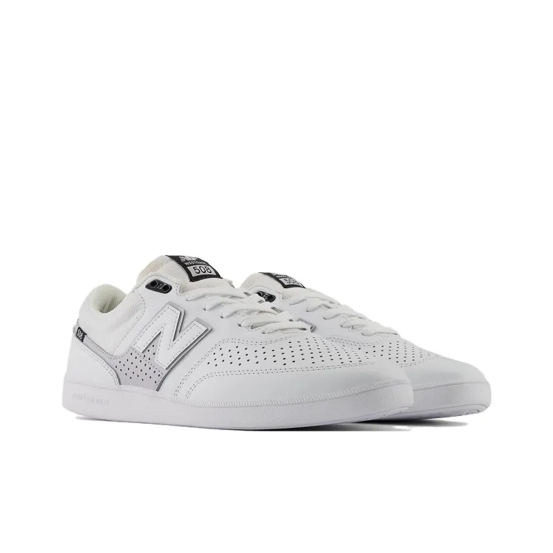 New Balance NB Numeric Brandon Westgate 508 Anti Slip Wear Resistant Low Top Skateboard Shoes Unisex White Gray-2