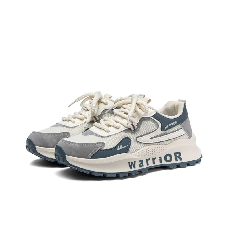 Warrior Slip Resistant Quick Dry Low Top Casual Running Shoes Men's Beige Gray Blue-2