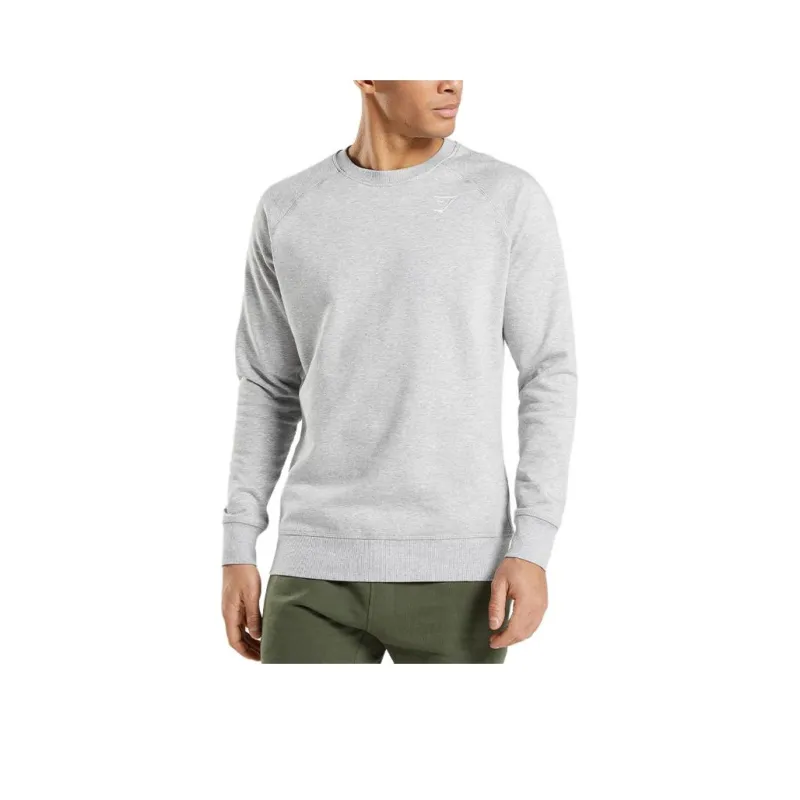 GYMSHARK CREST SWEATSHIRT Sweatshirt Men's Light Gray-0