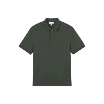 LACOSTE SS25 Polo Shirt Men's Stone Black Green