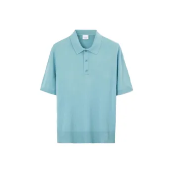 Burberry SS23 Polo Shirt Men's Denim Blue