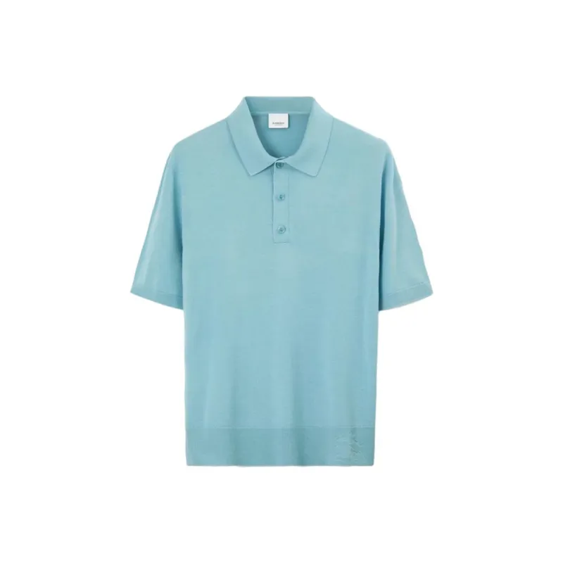 Burberry SS23 Polo Shirt Men's Denim Blue-0