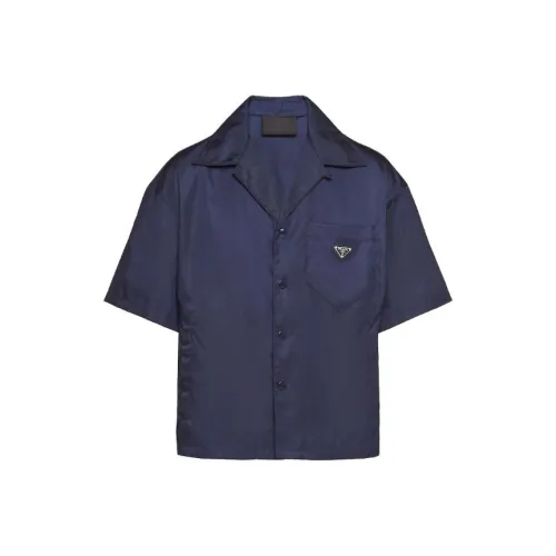 PRADA Shirts Men Blue