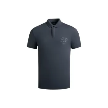 ARMANI EXCHANGE Polo Shirts Men Navy Blue