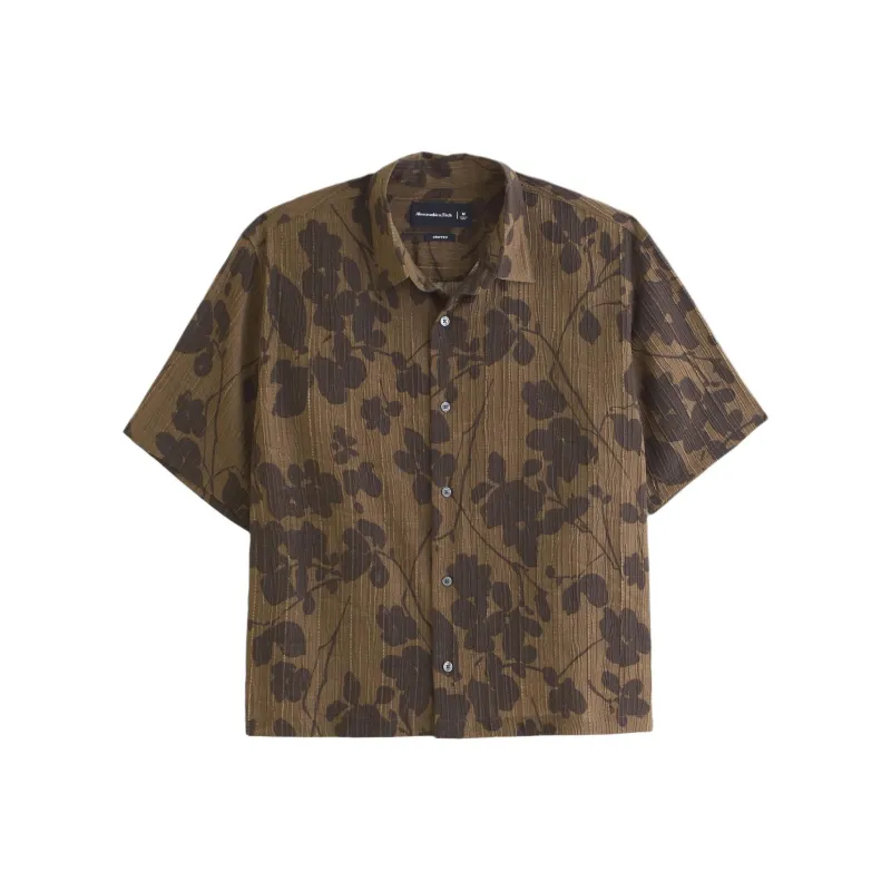 Abercrombie＆Fitch Shirts Men Light Brown-0