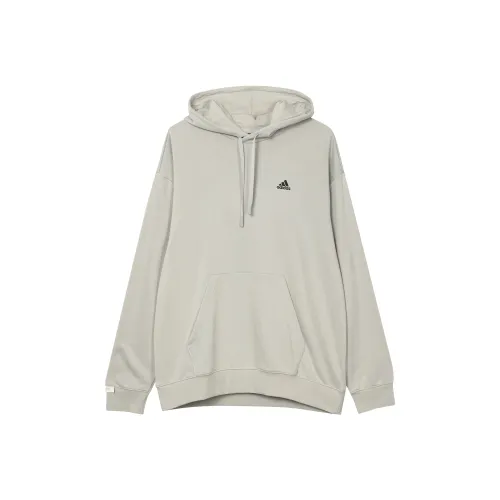 Adidas Logo Sweat Hoodie Sweatshirt Unisex Metal Gray