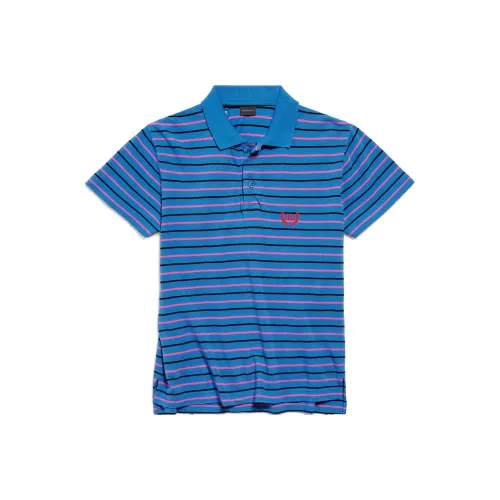 Balenciaga SS25 LAUREL CLASSIC Polo Shirt Regular Fit Unisex Blue