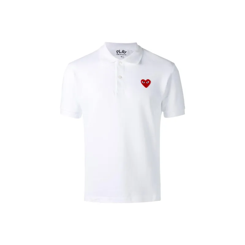 CDG Play Polo Shirts Men White-0