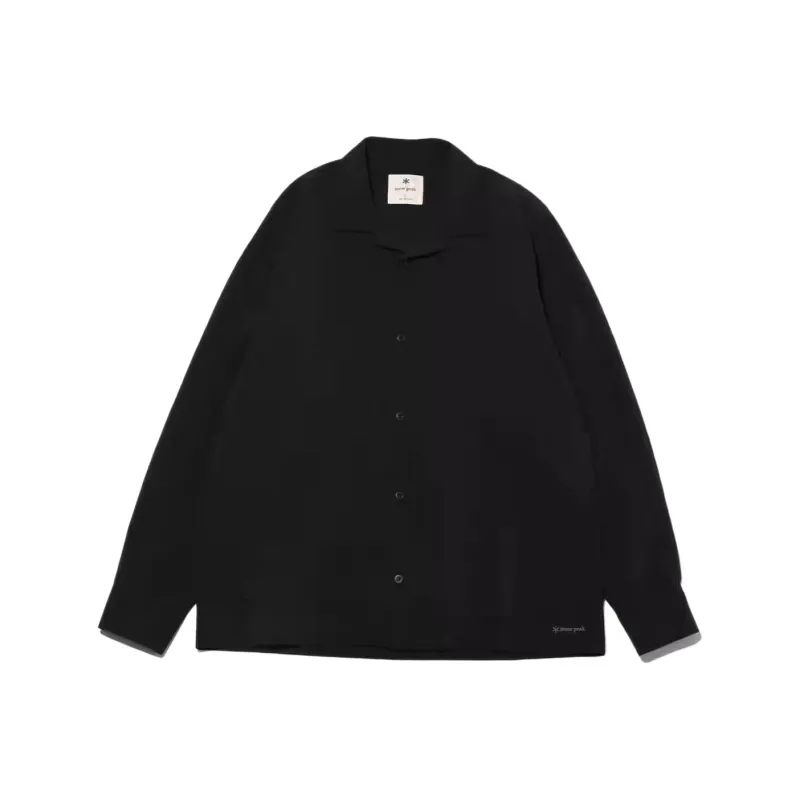 Snow Peak Logo embroidered Cutaway collar Shirt-2