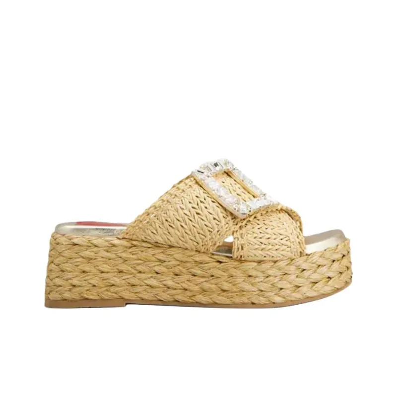 Roger Vivier Slide Slippers 6cm Women's Beige Yellow-1