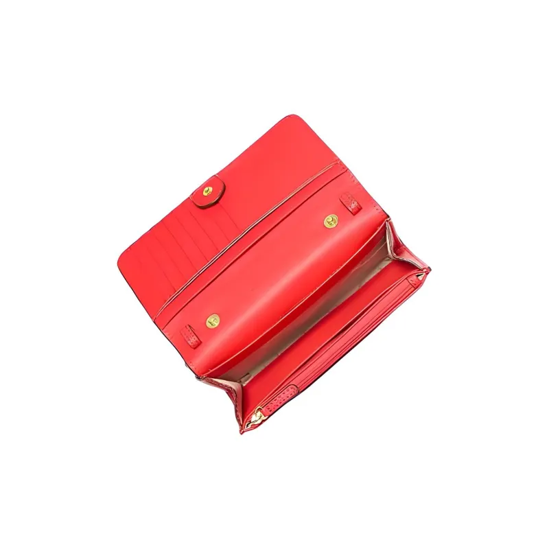 MICHAEL KORS Jet Set Travel Litchi Grain Leather Shoulder Bag Crossbody Bag Medium Size Women's Red-2
