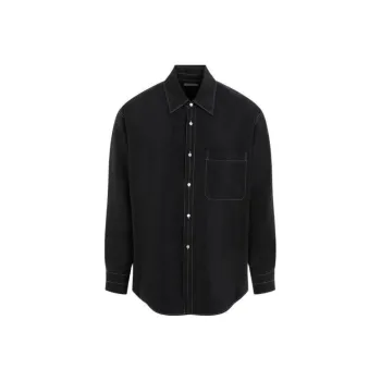 Lemaire Easy Shirt With Contrasted Stitch