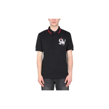 RAF SIMONS Patchwork Short-Sleeved Polo Shirt