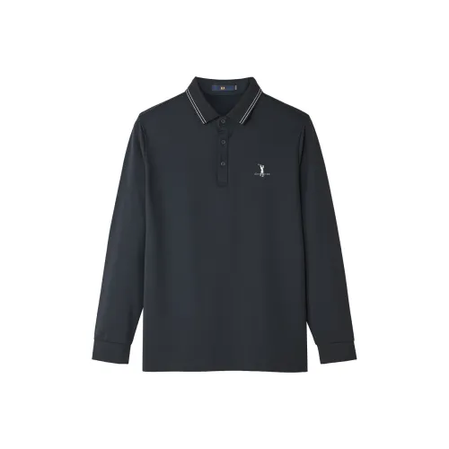 HLA Co authored Series By Artists Polo Shirt Men's Navy Blue