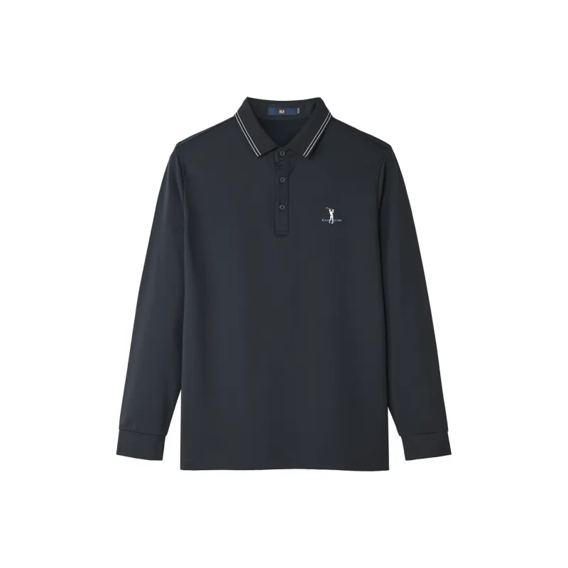 HLA Co authored Series By Artists Polo Shirt Men's Navy Blue-0