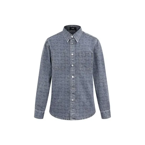 RARE Long Sleeved Shirt Men's Steel Blue
