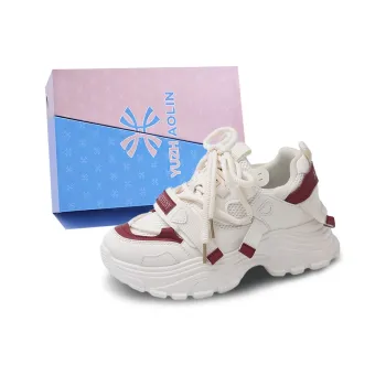 YUZHAOLIN Anti Slip And Wear Resistant Height Increasing Low Top Chunky Sneakers Women's