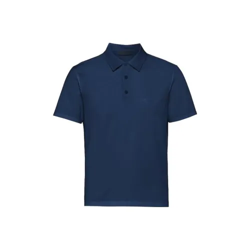 PRADA Polo Shirts Men Marine Blue
