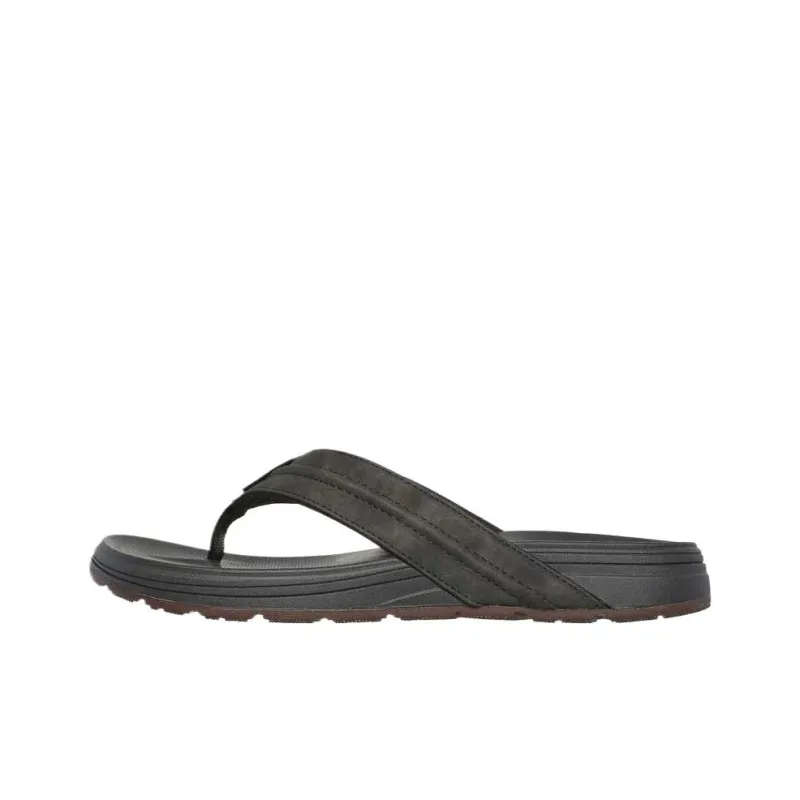 Skechers Odor Resistant Flip Flops Men's Chocolate Brown-0