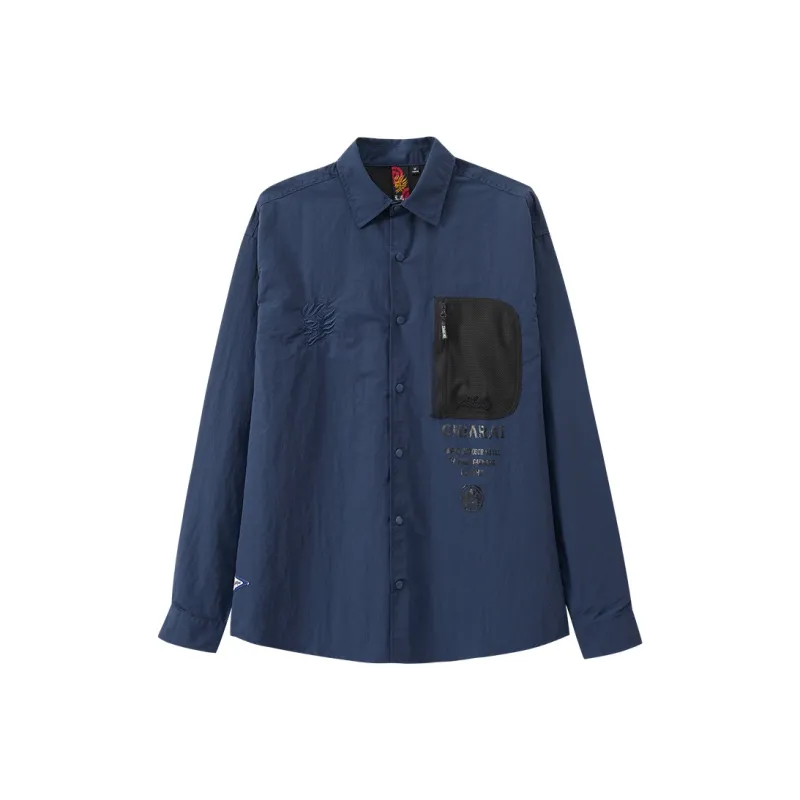 ONIARAI Shirts Men Navy Blue-0