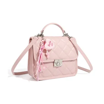 Barbie PU Portable One Shoulder Crossbody Backpack Women's Ecru