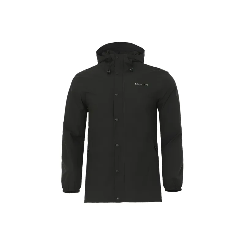 Rock Cloud Water Resistant Windproof Wear Resistant Windbreaker Jacket Men's Obsidian Black-1