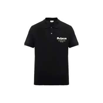 Alexander McQueen Graffiti Printed Polo Shirt
