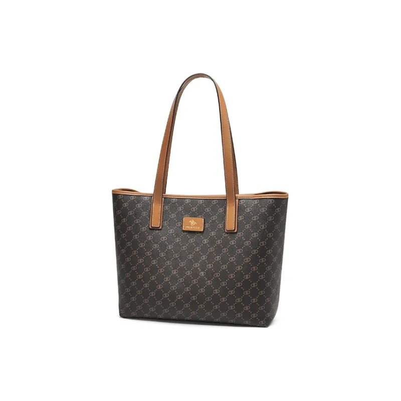PIERPOLO PVC Large Capacity Tote Bag, Shopping Bag, Shoulder Bag Large Size Women's Coffee-1