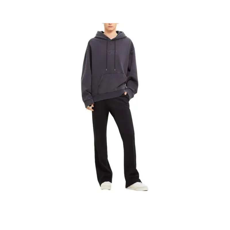 COURREGES Ac Stonewashed Drawstring Hoodie-0