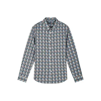 DAVID NAMAN Shirts Men Blue