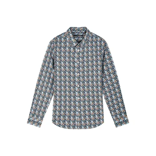DAVID NAMAN Shirts Men Blue