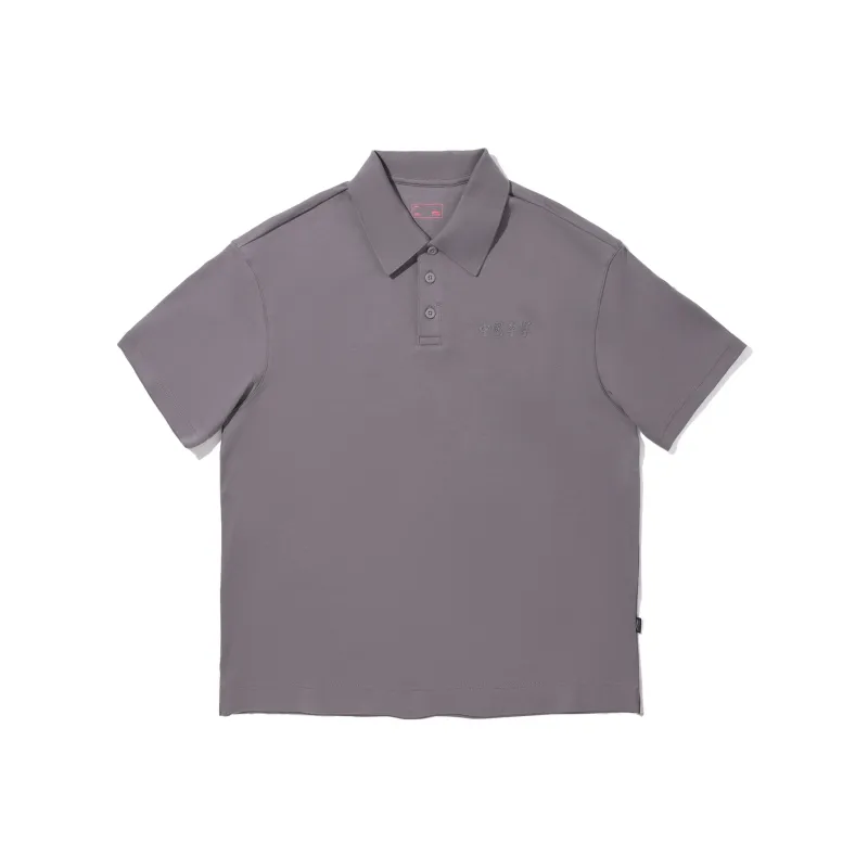 LiNing Polo Shirt Unisex No Water Gray-0
