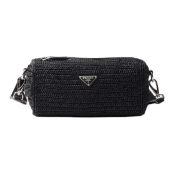 PRADA Calfskin Crossbody Bag Women's Black