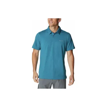 Columbia Tech Polo Shirts Men Deep Sea Blue