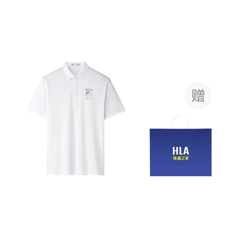 HLA x SANTI,LIANMINGKUAN Short Sleeved Polo Shirt Men's-14