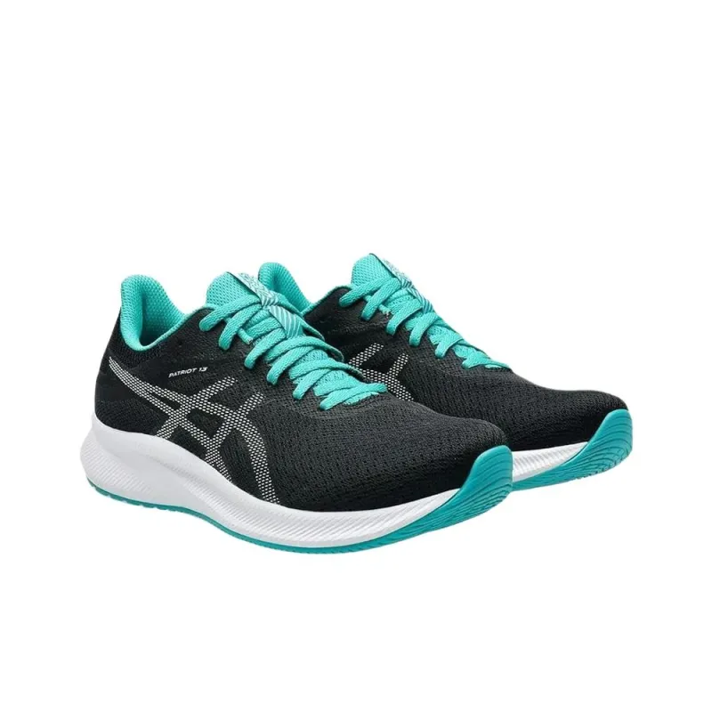 Asics Patriot 13 Anti Slip Wear Resistant Low Top Casual Running Shoes Women's Black Blue-1