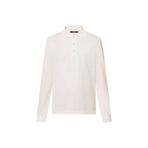 LOUIS VUITTON Damier Signature Long Sleeved Polo Shirt