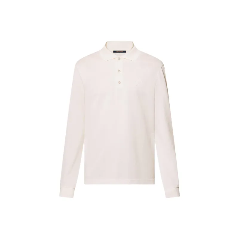 LOUIS VUITTON Damier Signature Long Sleeved Polo Shirt-0