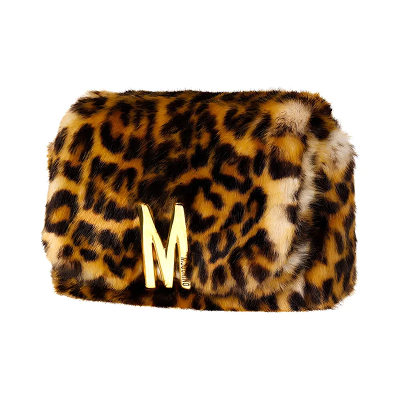 MOSCHINO Polyester Crossbody Bag Shoulder Bag Women's Leopard-2