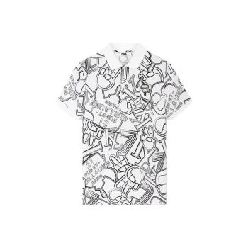 KARL LAGERFELD SS24 Polo Shirt Men's Raw White