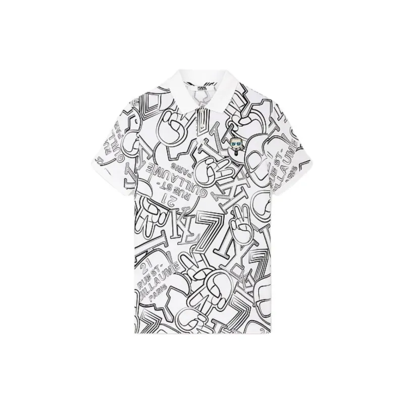 KARL LAGERFELD SS24 Polo Shirt Men's Raw White-0