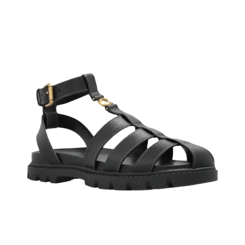 COACH Sclupt Roman Sandals Women's Black-2