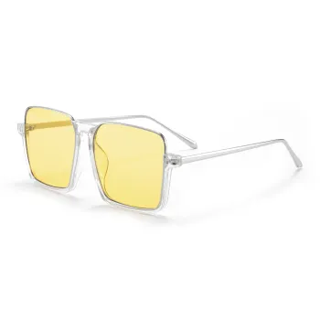 Wood Premium Alloy TR/Memory Plastic Square Sunglasses Women's