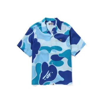 A BATHING APE Abc Camo Open Collar Shirt