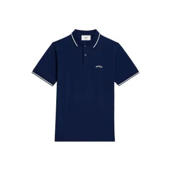 AMI Paris Ami De Coeur Logo Embroidered Polo Shirt