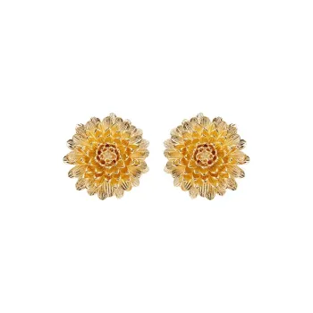 LES NEREIDES Brass Stud Earrings Women's Gold